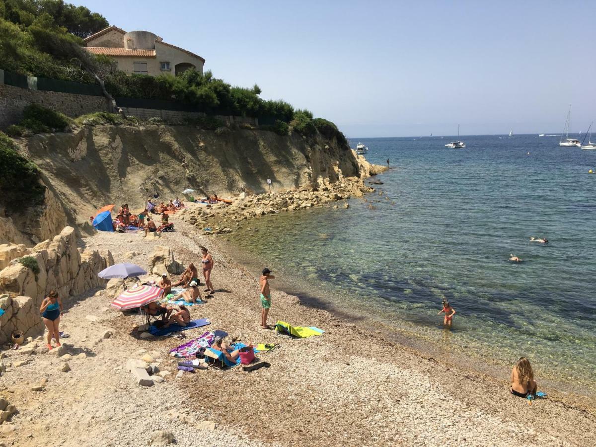 T2 Rez De Jardin 300M Plage De Beaucours Sanary Sur Mer Dış mekan fotoğraf