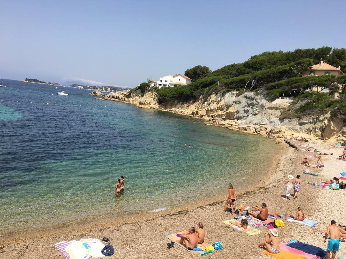 T2 Rez De Jardin 300M Plage De Beaucours Sanary Sur Mer Dış mekan fotoğraf